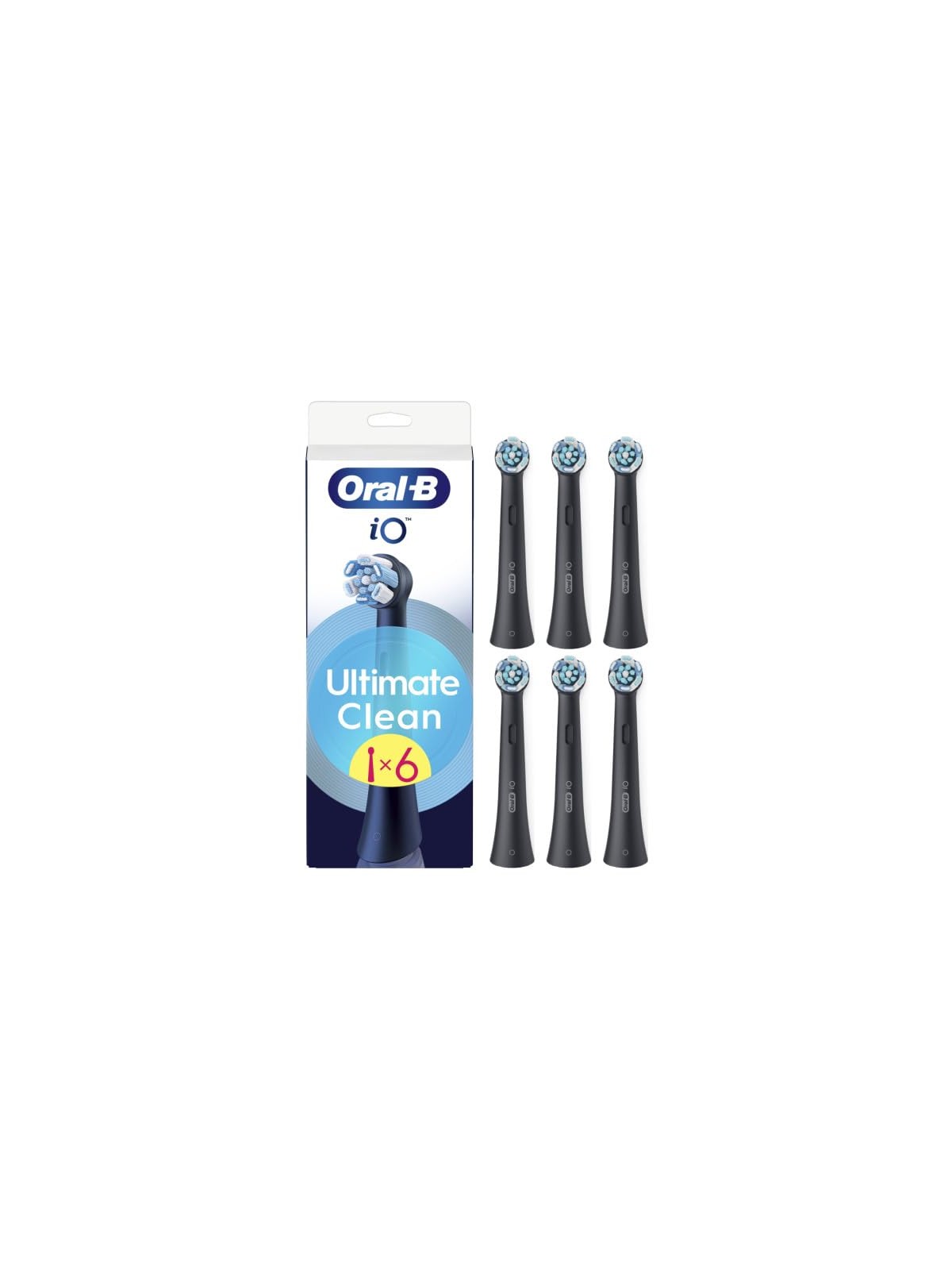 Oral B Testine di ricambio iO Ultimate Clean Black, 6 pezzi unisex