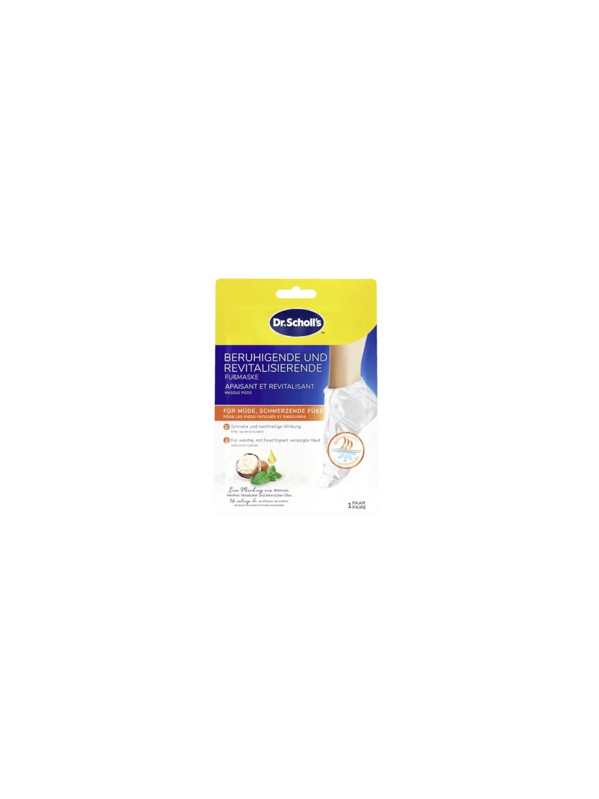 Scholl PediMask™ Maschera lenitiva per piedi stanchi e doloranti, 1 paio donna