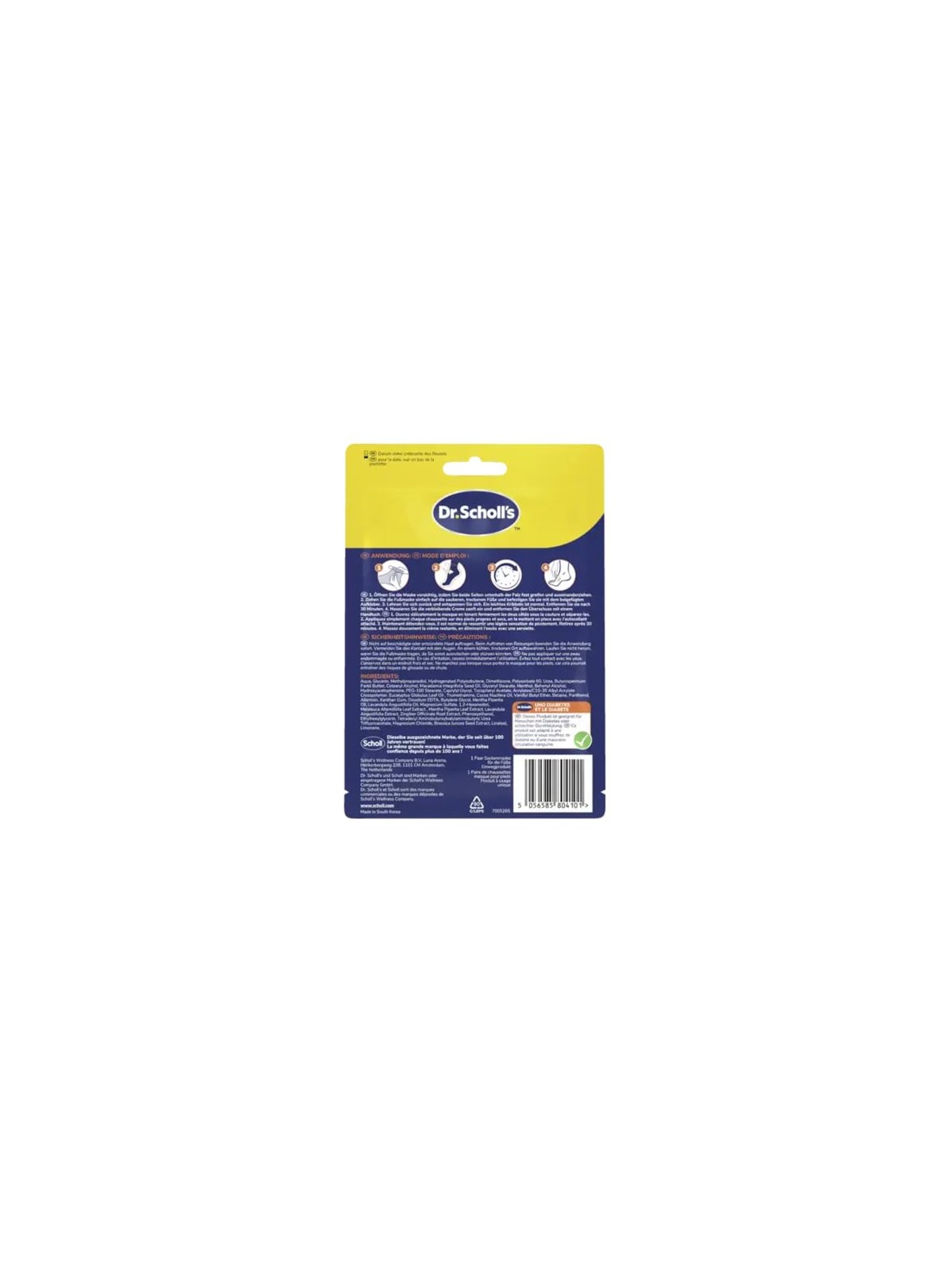 Scholl PediMask™ Maschera lenitiva per piedi stanchi e doloranti, 1 paio donna
