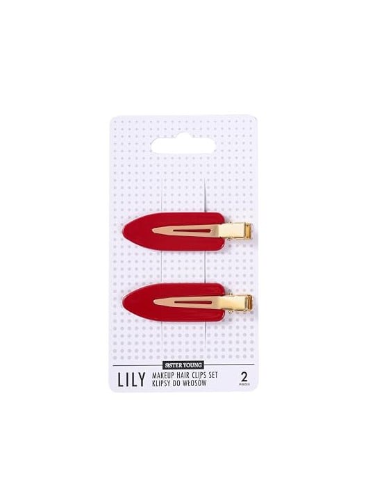 Sister young Lily Makeup Fermagli per capelli Set clippy hair Rosso 2 pezzi