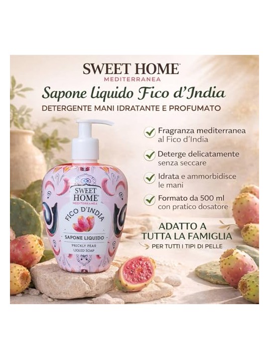 Sweet Home Collection Sapone liquido per le mani al fico d'India 500 ml unisex