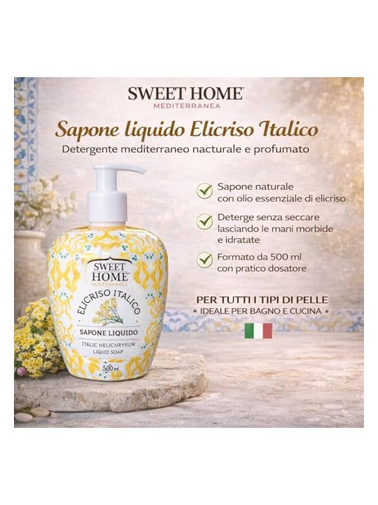 Sweet Home Collection Sapone mani all'elicriso Italic 500 ml unisex
