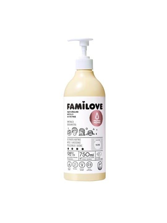 Yope Sapone naturale Familove in liquido Bergamotto fiorito 750ml