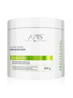 Apis Maschera alle alghe Acne-Stop Maschera alle alghe per pelli sensibili con bambù ed erbe verdi 200g