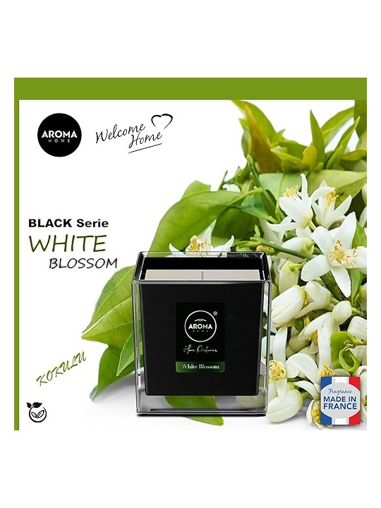 Aroma home Candela Black Series White Blossom 155g