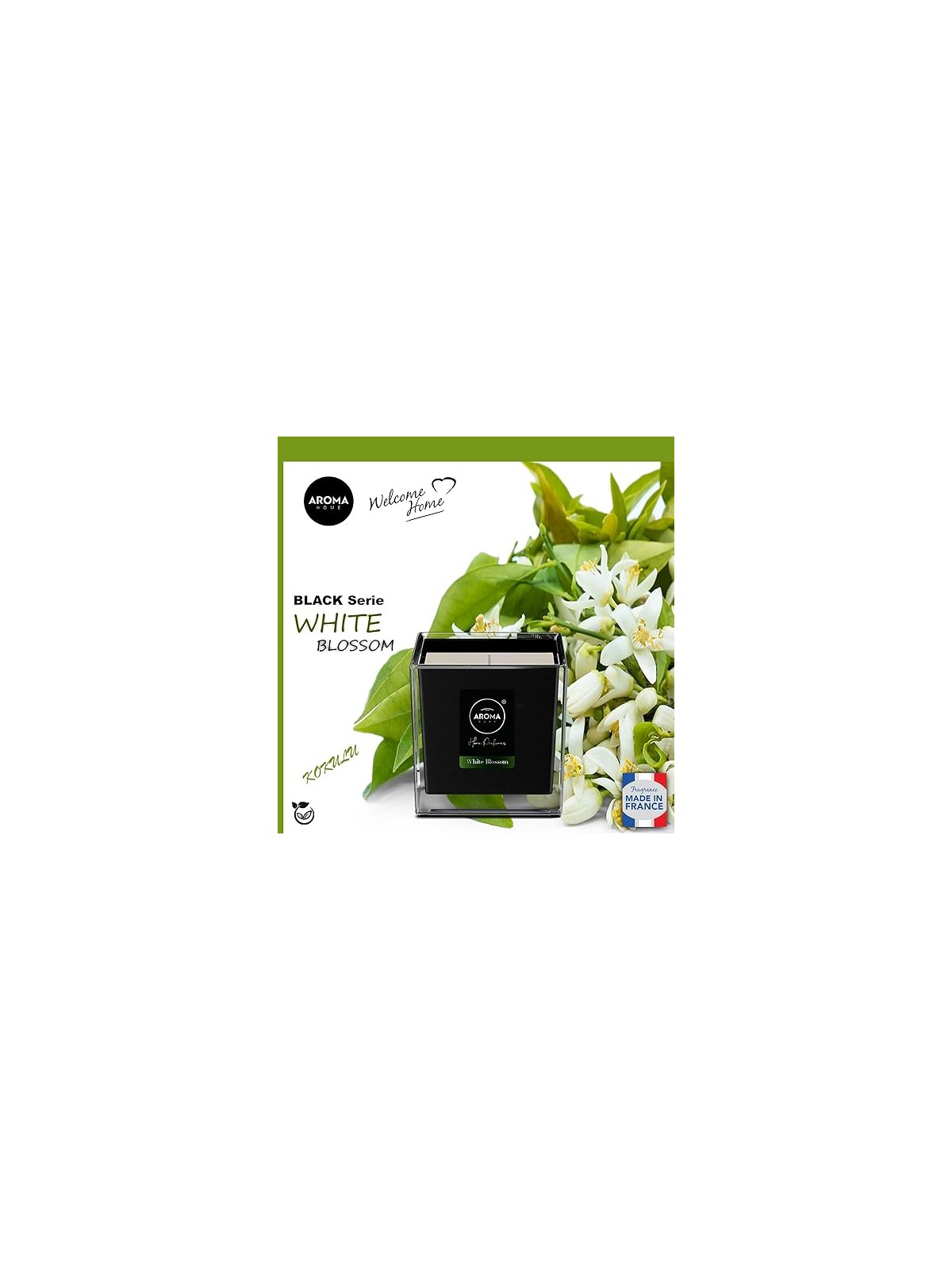 Aroma home Candela Black Series White Blossom 155g