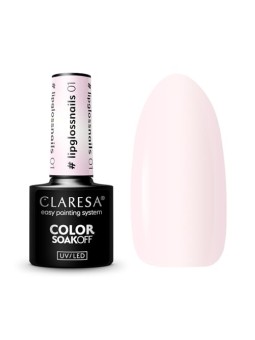 Claresa Smalto semipermanente UV/LED Color Soak Off, lucidalabbra e unghie ibride 01 5g