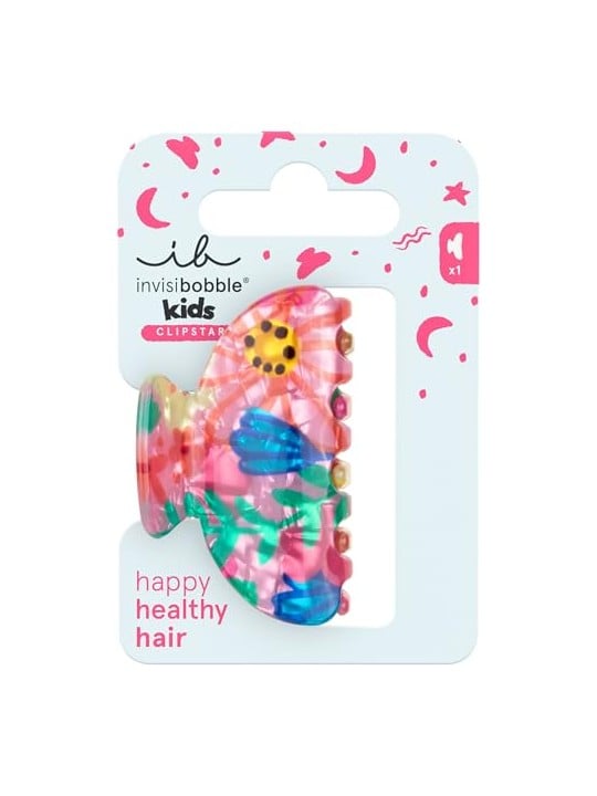 Invisibobble Fermaglio per capelli Clipstar Kids Happy Petals bambino