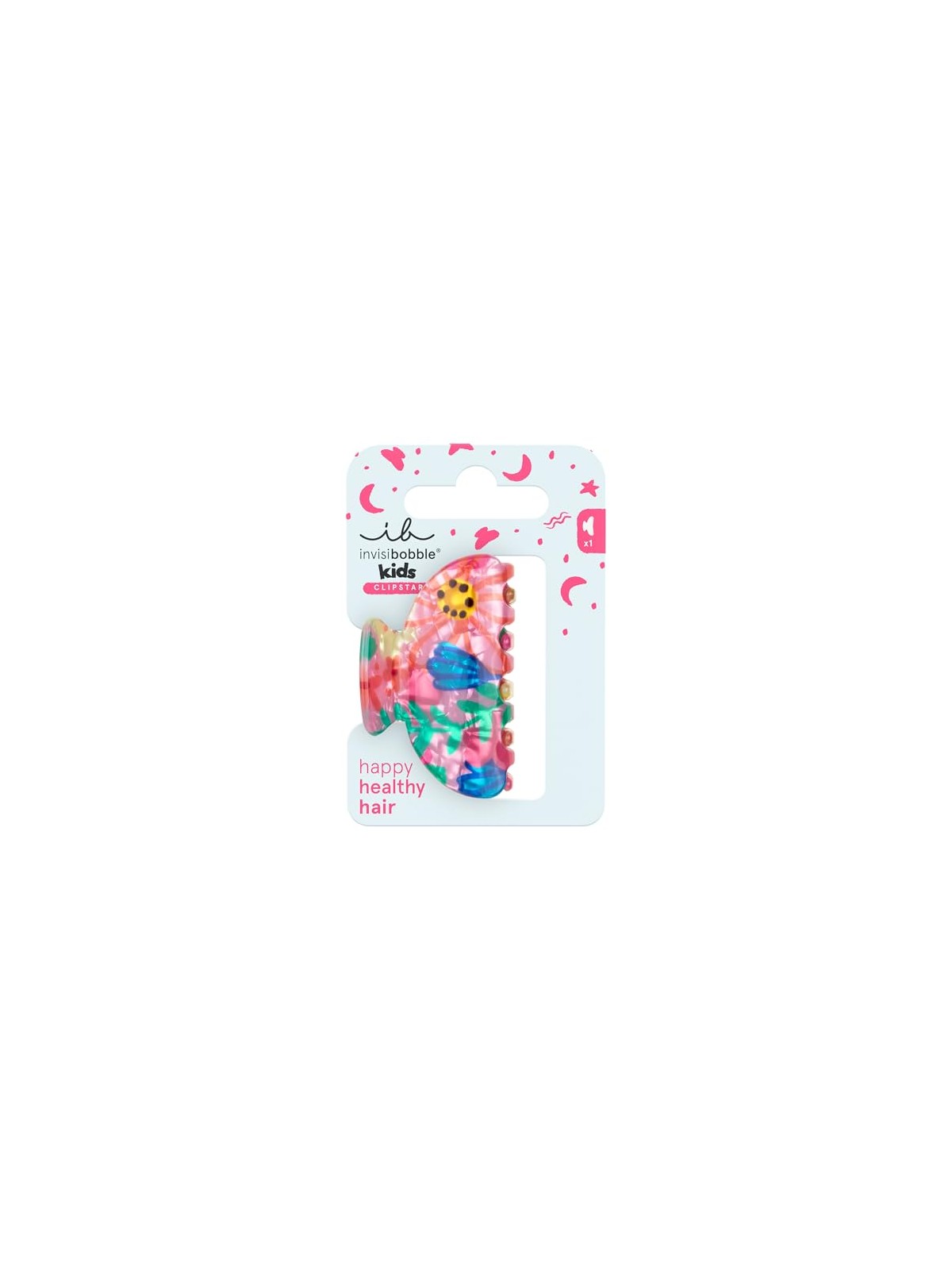 Invisibobble Fermaglio per capelli Clipstar Kids Happy Petals bambino