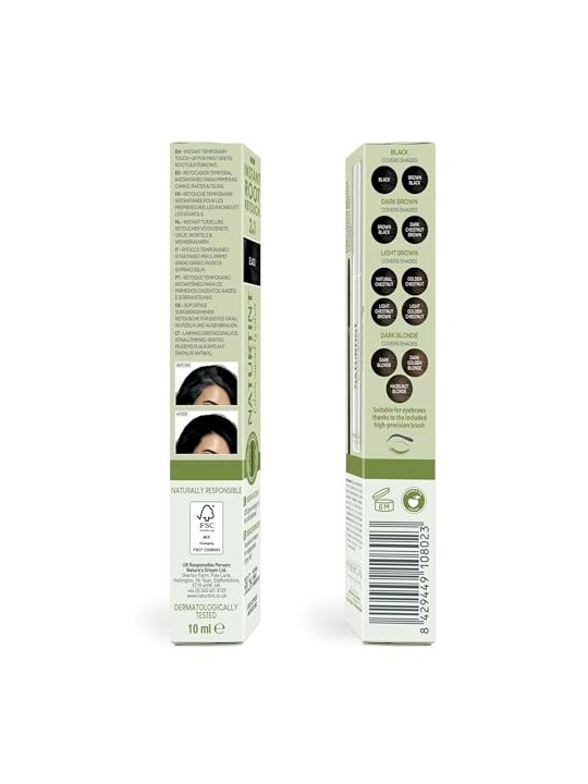 Naturtint Ritocco radici istantaneo 2 in 1 per capelligrigi temporanei n.Nero 10ml unisex