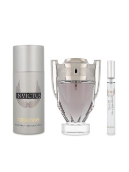 Rabanne Set da 3 pezzi INVICTUS Eau de Toilette spray 100 ml + Deodorant spray 150 ml + Eau de Toilette spray 10 ml unisex