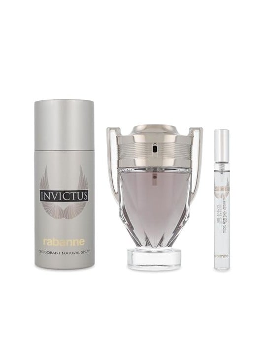 Rabanne Set da 3 pezzi INVICTUS Eau de Toilette spray 100 ml + Deodorant spray 150 ml + Eau de Toilette spray 10 ml unisex