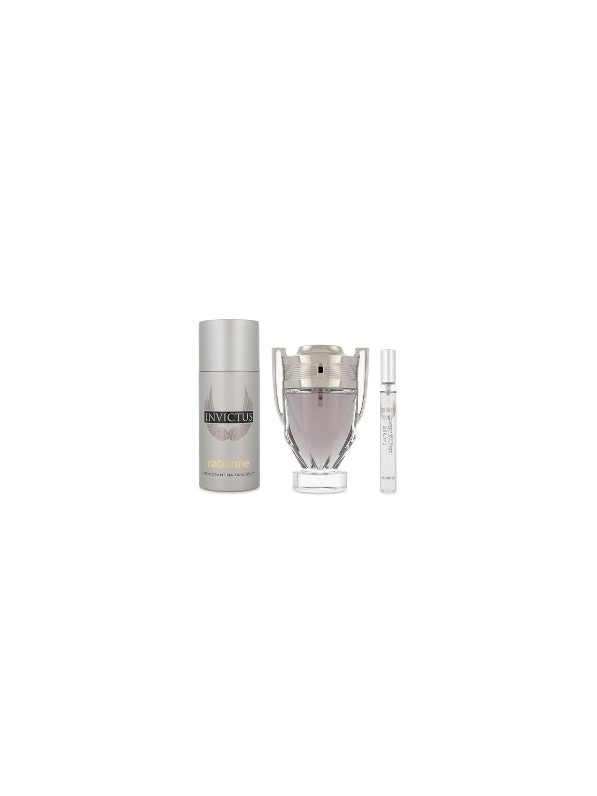 Rabanne Set da 3 pezzi INVICTUS Eau de Toilette spray 100 ml + Deodorant spray 150 ml + Eau de Toilette spray 10 ml unisex