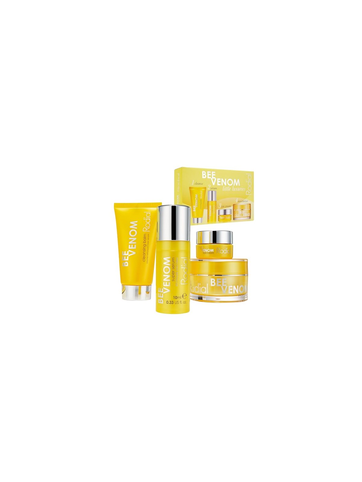 Rodial Bee Venom Little Luxury Set Cleansing Balm 20ml   Super Serum 10ml   Eye Cream 5ml   Moisturiser 15ml 75ml