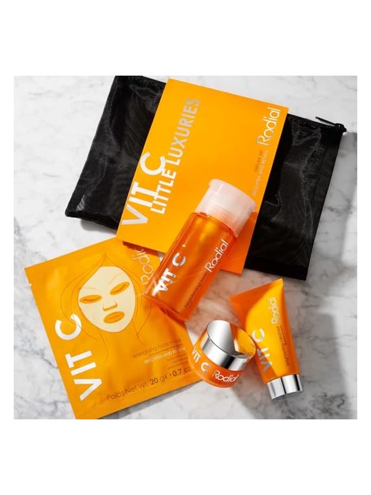Rodial Vit C Little Luxuries Set Brightening Cleanser 20ml Face SoufflE 15ml Brightening Tonic 100ml Energising Face Mask 20ml