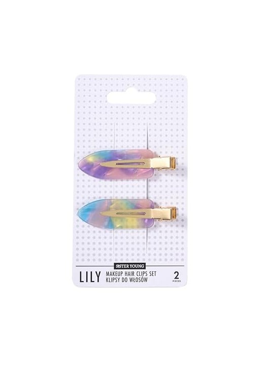 Sister young Lily Makeup Fermagli per capelli Set clip per capelli Rosa Viola 2 pezzi
