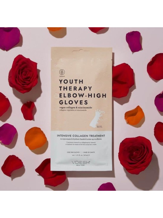 Voesh Guanti per terapia giovanile Elbow High hand treatment in gloves with collagen reach up to elbows 40ml