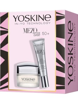 Yoskine SET Mezo Peptide Expert crema levigante antirughe 50+ per giorno e notte 50ml + crema contorno occhi e palpebre ad