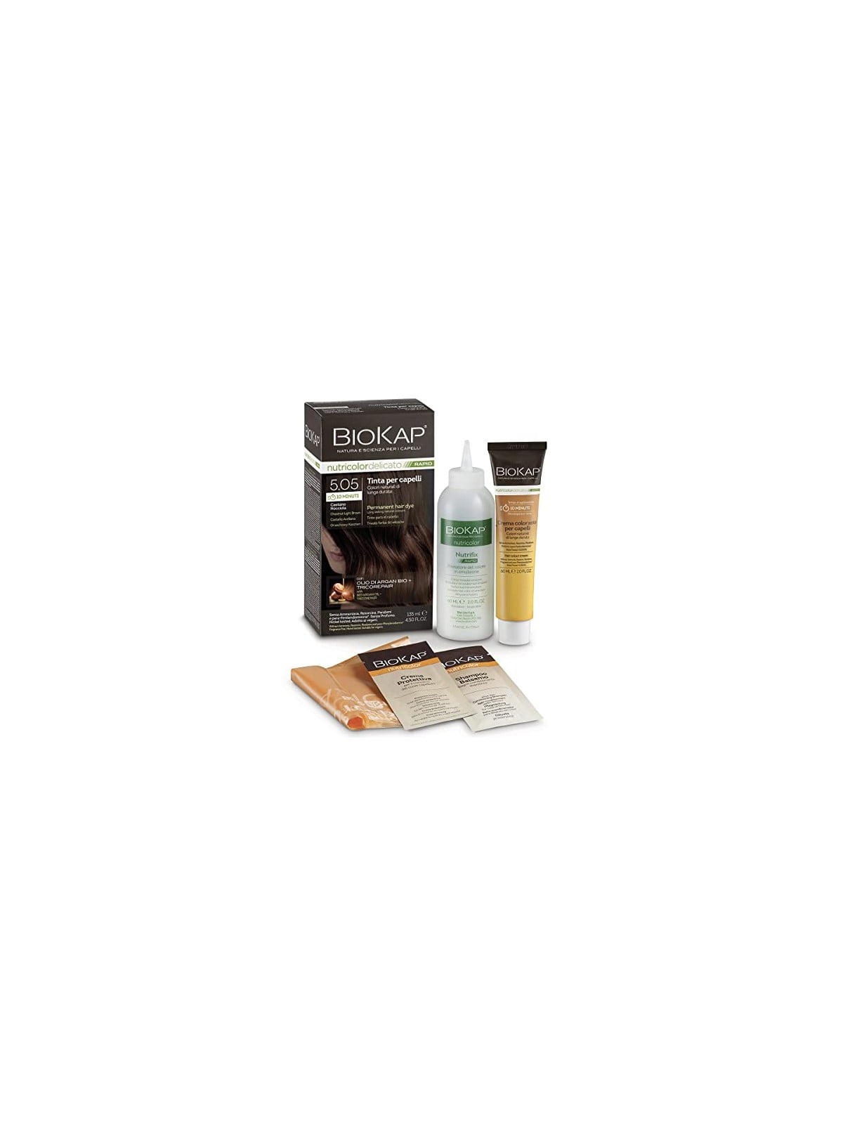 Biokap BIOKAP DELICATO RAPID tinta per capelli - 5.05 Castagna 135ml donna