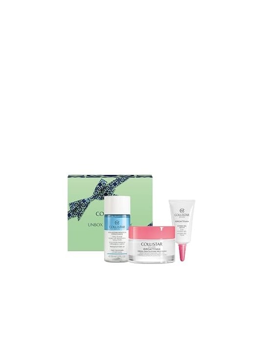 Collistar SET Natale 2025 Unbox Your Confidence IDROATTIVA+ Idro-Gel contorno occhi nachwijla gel occhi 5ml + Soluzione