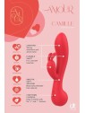 Dream toys Vibratore a forma di coniglietto Amour Vibe Camille con 2 motori, colore rosso.