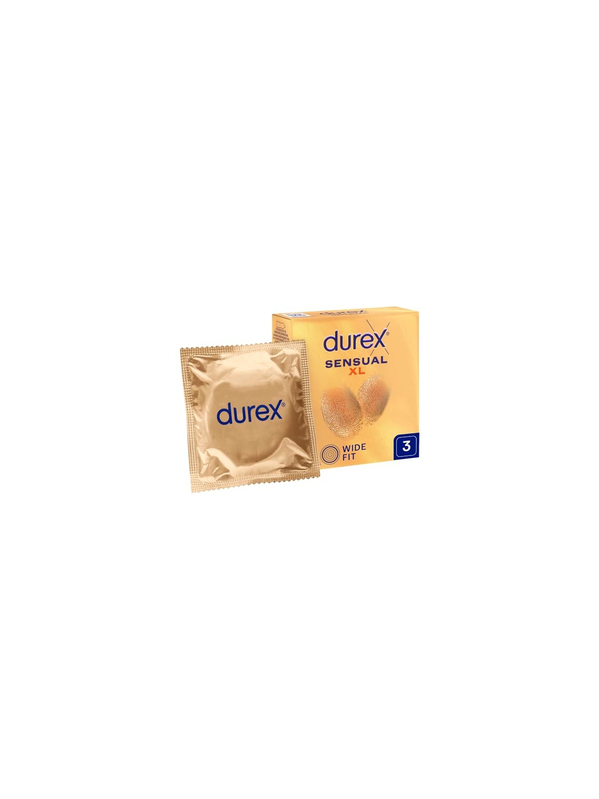 Durex Preservativi sottili Sensuale XL, confezione da 3 pezzi.