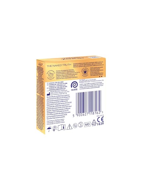 Durex Preservativi sottili Sensuale XL, confezione da 3 pezzi.