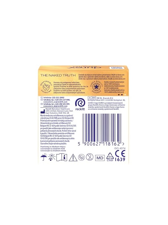 Durex Preservativi sottili Sensuale XL, confezione da 3 pezzi.