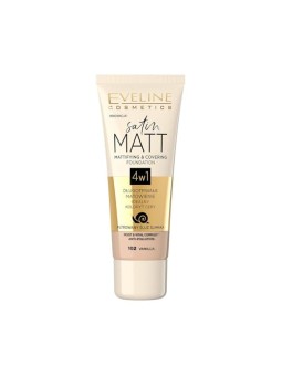 Eveline Fondotinta Satin Matt fondotinta opacizzante viso 102 Vaniglia 30ml