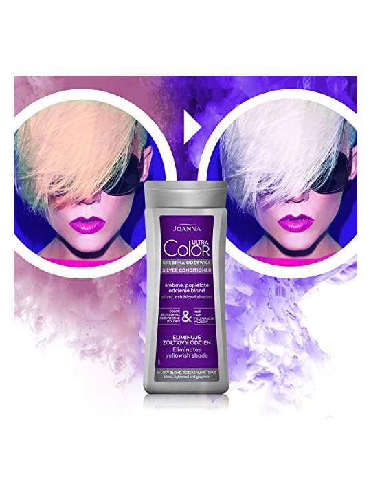 Joanna Balsamo Ultra Color Silver per capelli biondi schiariti e grigi balsamo per capelli biondi