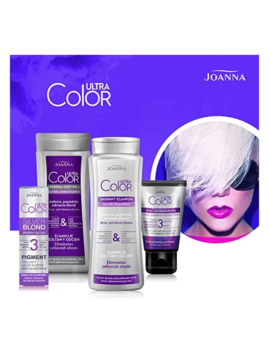 Joanna Balsamo Ultra Color Silver per capelli biondi schiariti e grigi balsamo per capelli biondi