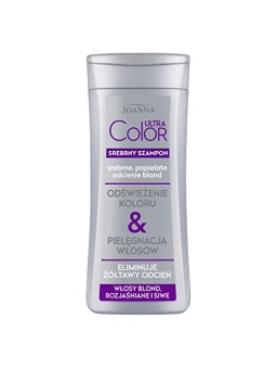 Joanna Shampoo Ultra Color Silver per Capelli Biondi Schiariti e Grigi shampoo per capelli biondi