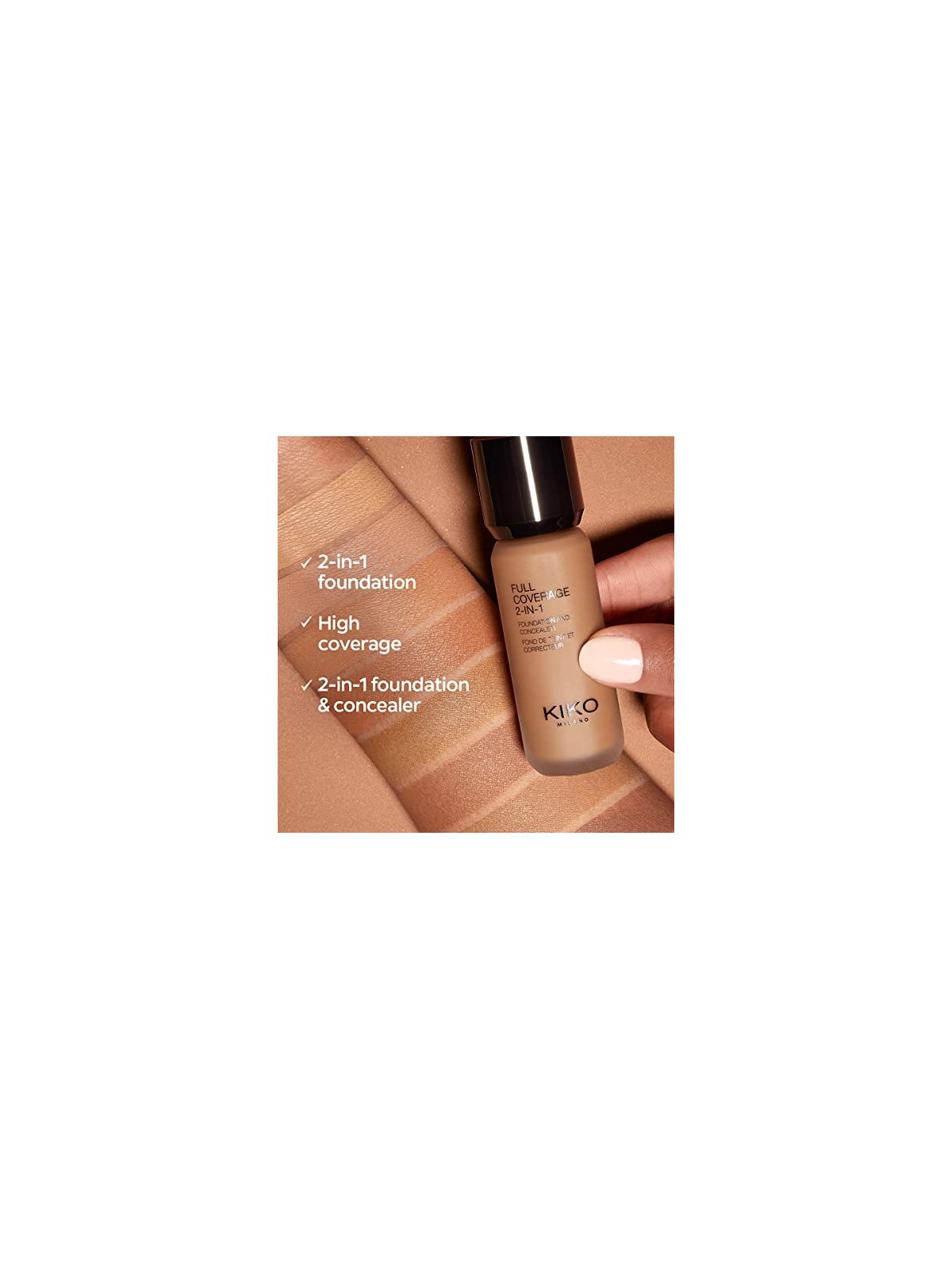 Kiko Milano Full Coverage 2 In 1 Foundation & Concealer N80 25ml