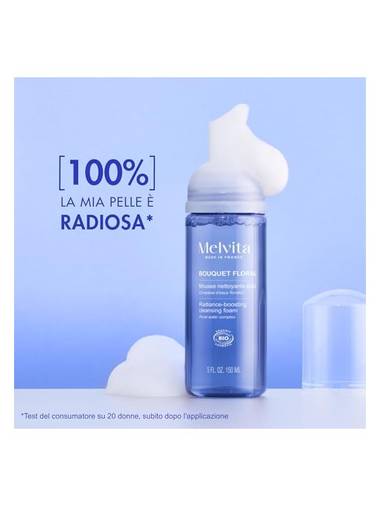 Melvita Detergente per bouquet floreali, schiuma detergente leggera 150ml unisex