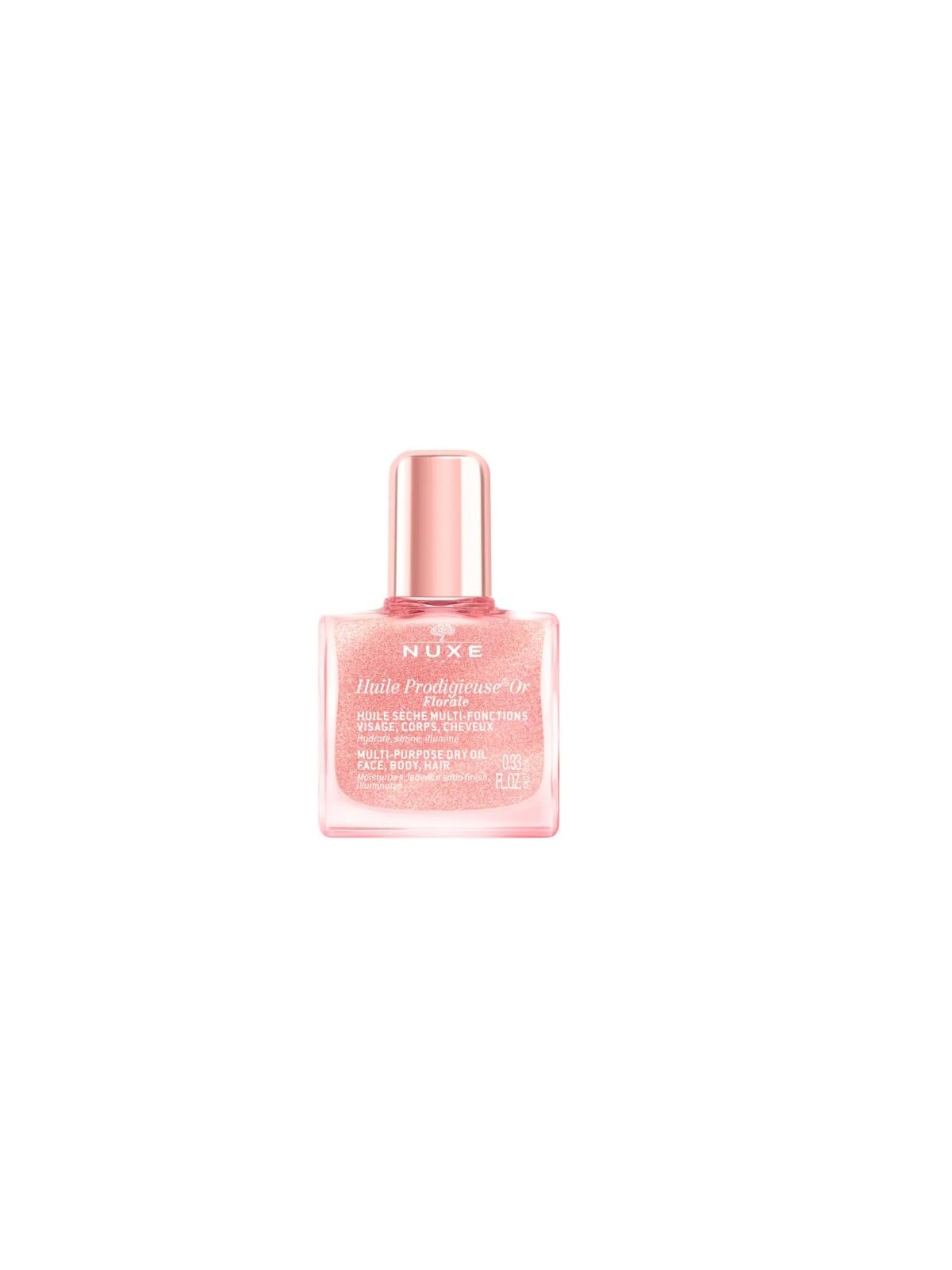 Nuxe SET Glow On The Go Olio secco rosa 10ml + lucidalabbra 8ml + fascia per capelli