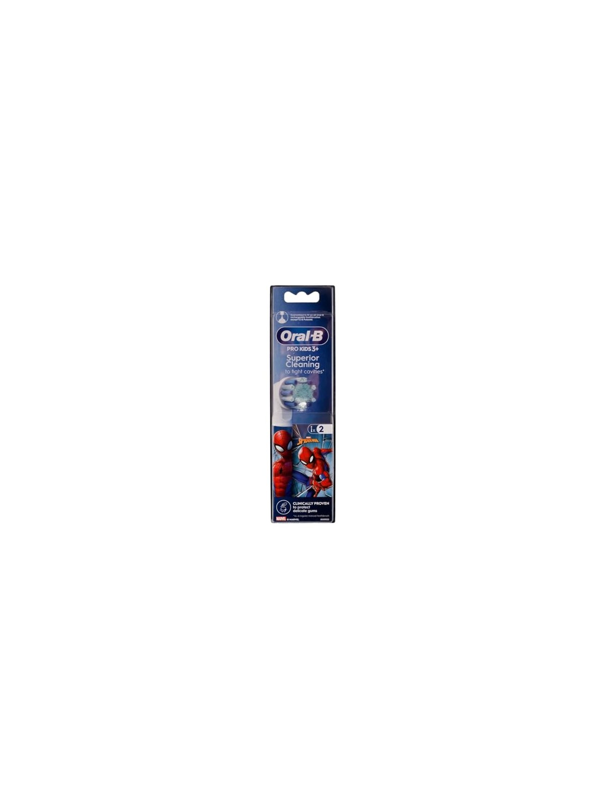 Oral B Teste di ricambio per Spiderman per bambini, 2 pezzi. bambino
