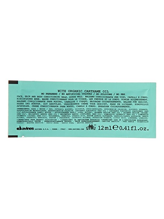 Set di 12 balsami idratanti autentici Davines per viso corpo e capelli 12 pezzi da 12ml.