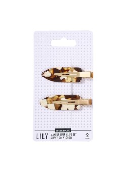Sister young Lily Makeup Fermagli per capelli Set clip per il bagno Milk Coffee 2 pezzi