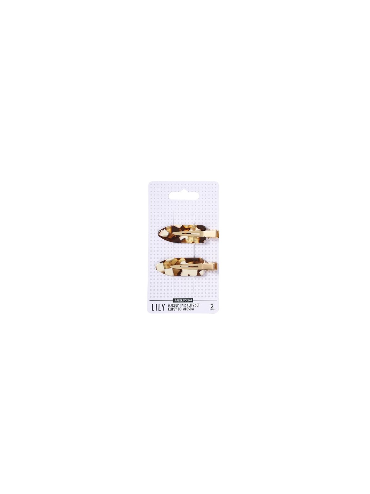Sister young Lily Makeup Fermagli per capelli Set clip per il bagno Milk Coffee 2 pezzi