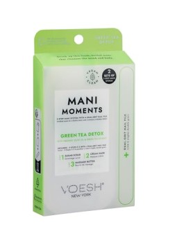 Voesh SET Mani Moments Double Green Tea Detox set manicure: allo zucchero peeling + maschera in crema + olio da massaggio +