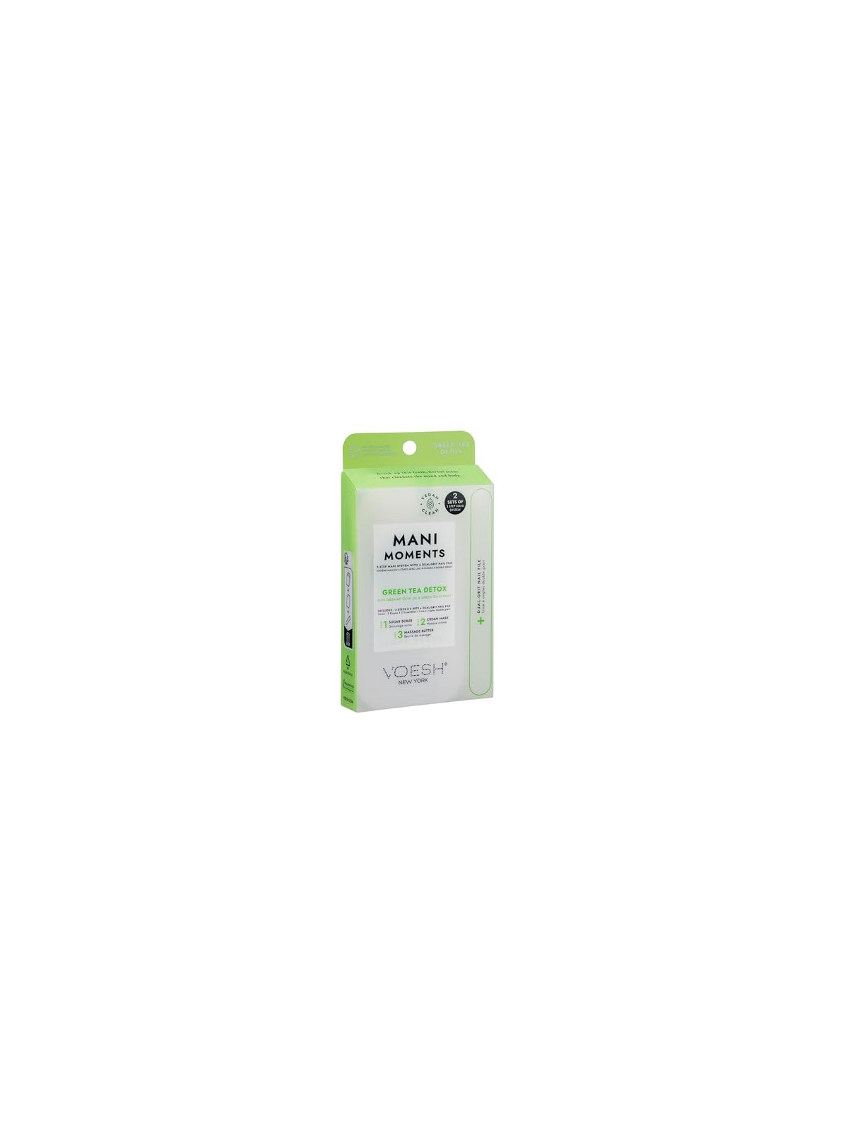 Voesh SET Mani Moments Double Green Tea Detox set manicure: allo zucchero peeling + maschera in crema + olio da massaggio +