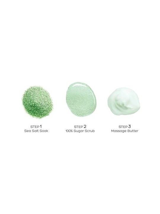 Voesh SET Mani Moments Double Green Tea Detox set manicure: allo zucchero peeling + maschera in crema + olio da massaggio +
