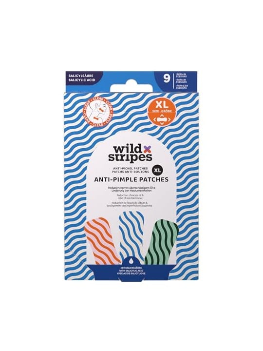 Wild Stripes Cerotti idrocolloidali anti-acne trasparenti XL donna