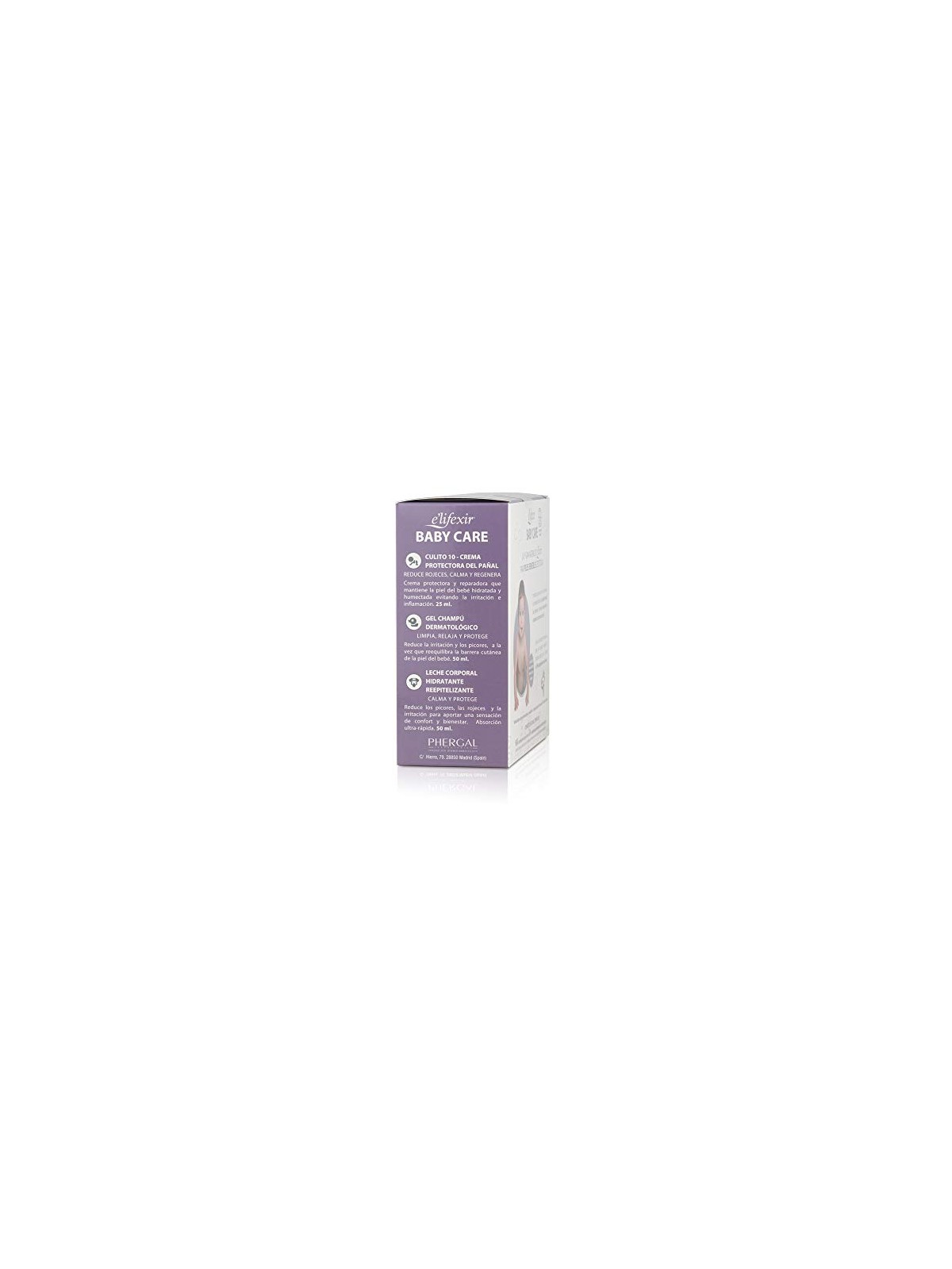 E'Lifexir KIT DA VIAGGIO PER LA CURA DEL NEONATO, 3 PEZZI Shampoo gel 50ml + Body lotion 50ml + Diaper rash cream 25ml unisex