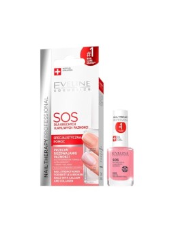 Eveline Balsamo nutriente Nail Therapy SOS per unghie fragili e delicate con calcio e collagene 12ml