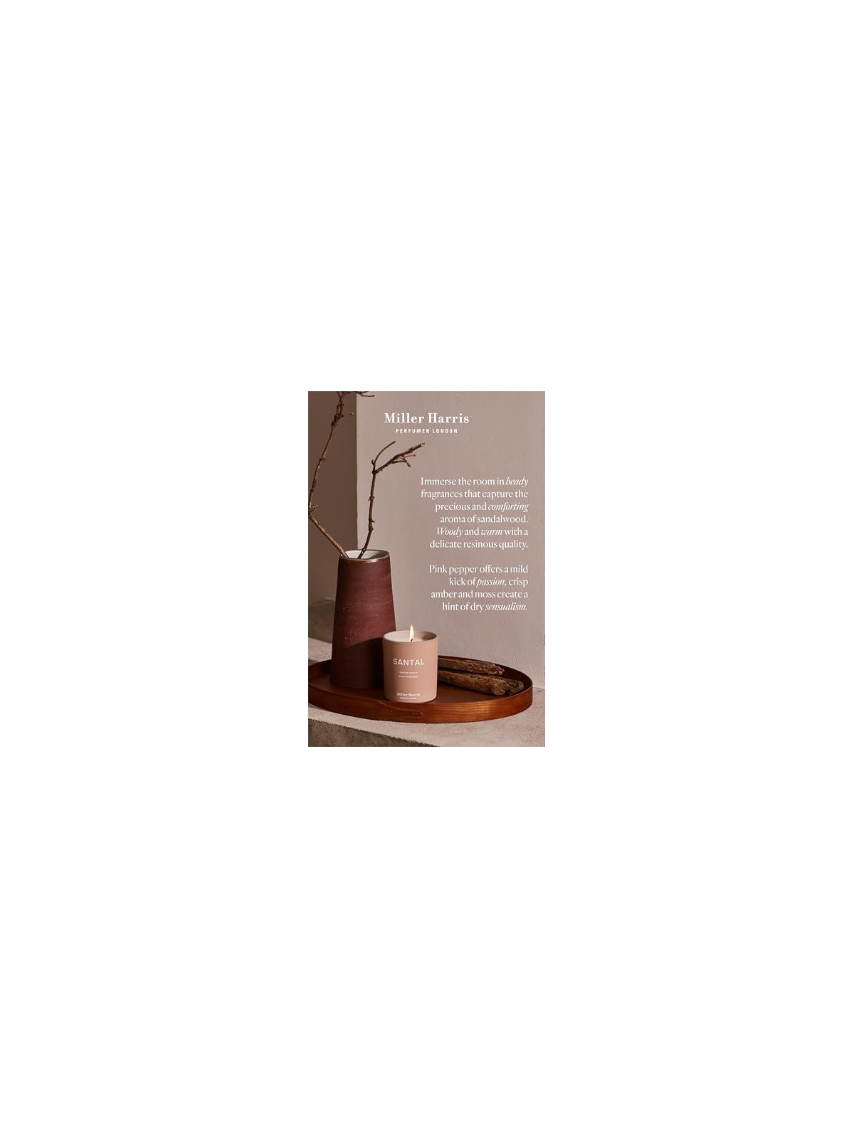 Miller harris Candela profumata al sandalo 220 g