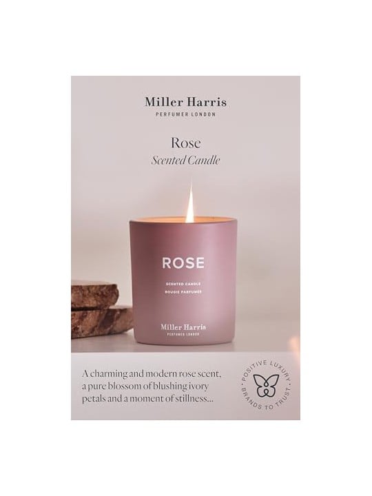 Miller harris Candela profumata alla rosa, 220 g