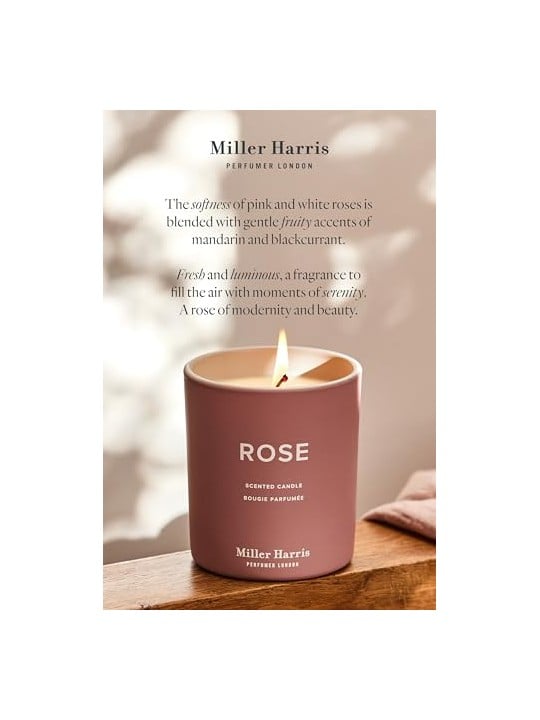 Miller harris Candela profumata alla rosa, 220 g