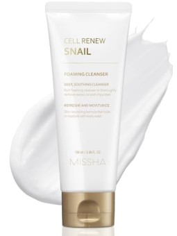 Missha Super Aqua Cell Renew Schiuma detergente con estratto di bava di lumaca 100ml