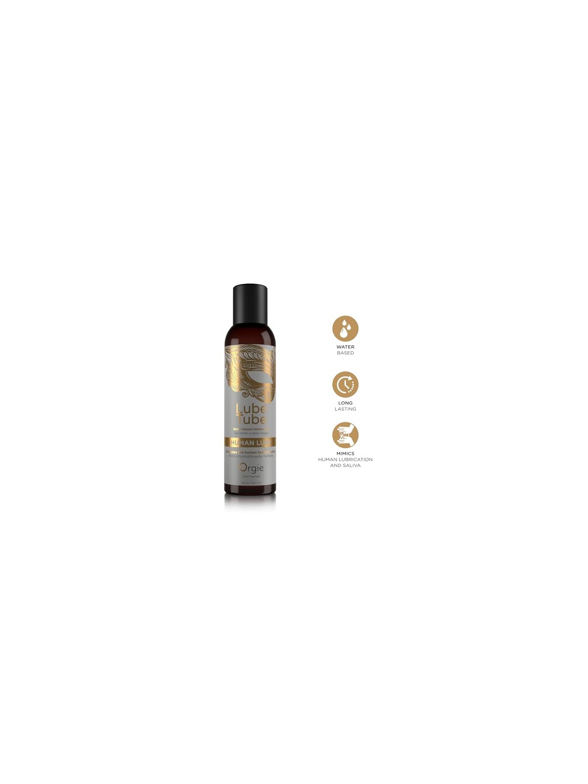Orgie Tubetto di lubrificante intimo Human Lube Gel che imita la saliva 150ml